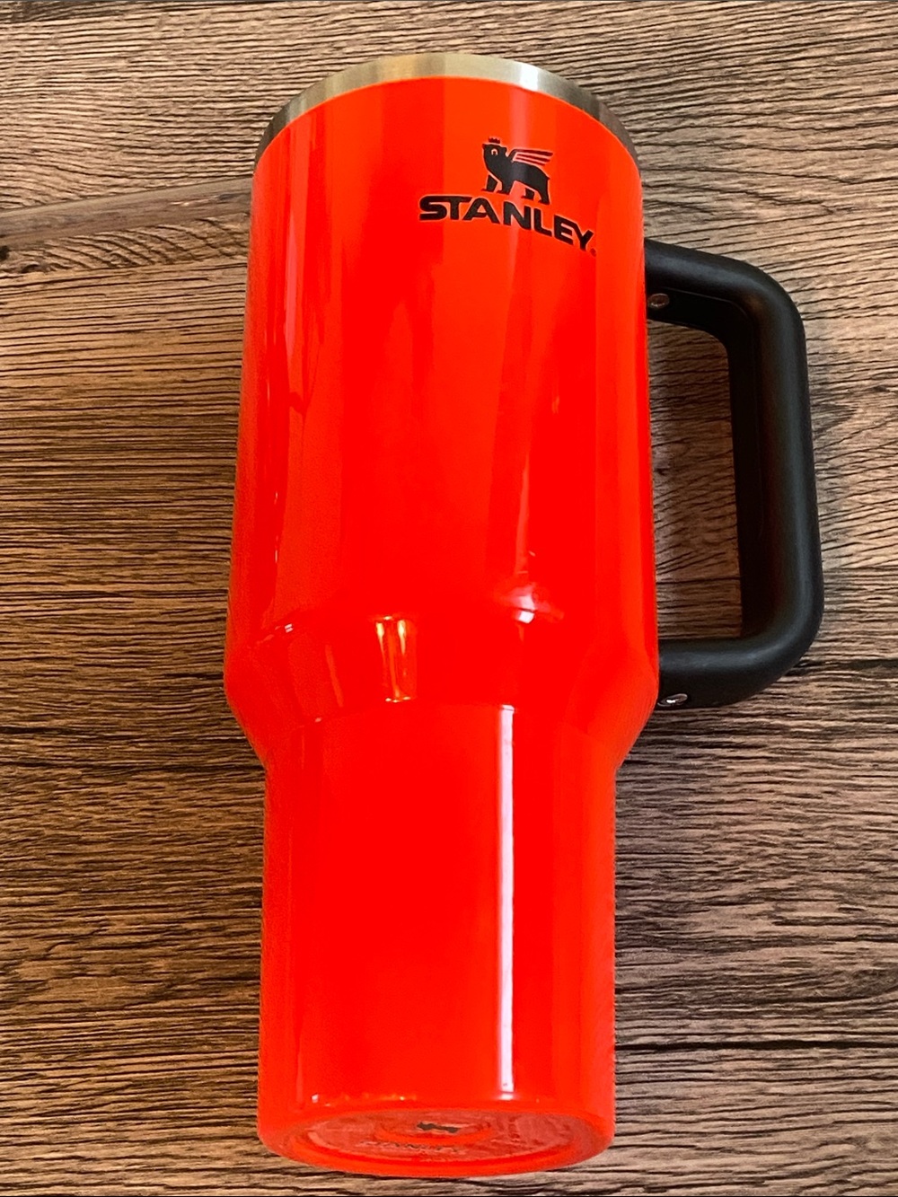 Stanley Neon Orange Travel Mug with Black Handle and Tinted Lid 40 oz - Picture 10 of 16